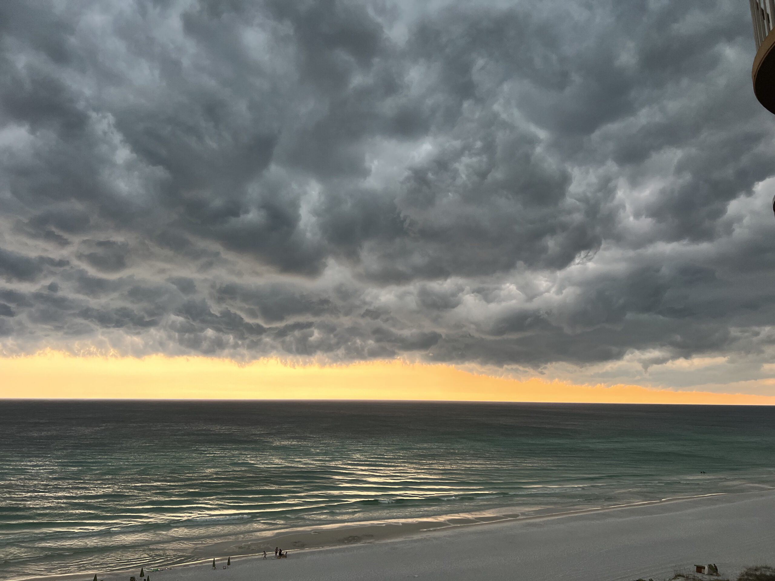 storm clouds over ocean