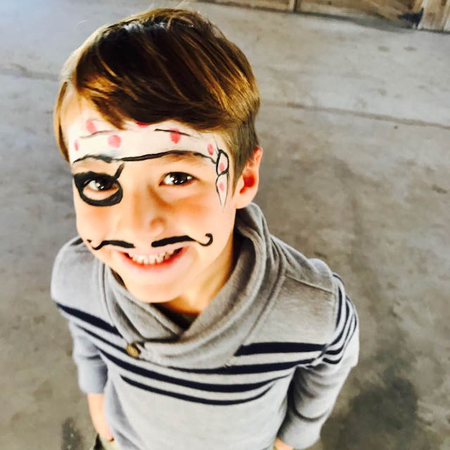 Little boy with painted face